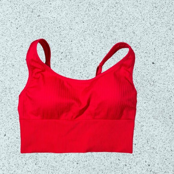 Pink sports bra